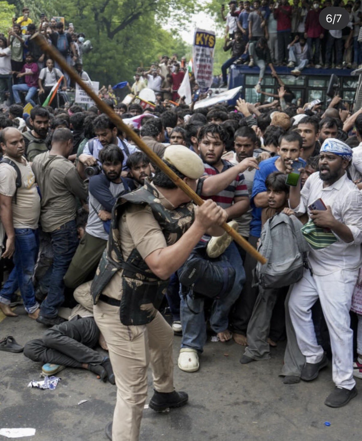 Photo from March to Parliament on opening day of monsoon session